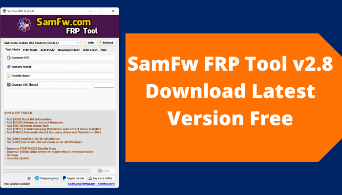SamFw FRP Tool v2.8 Download Latest Version Free