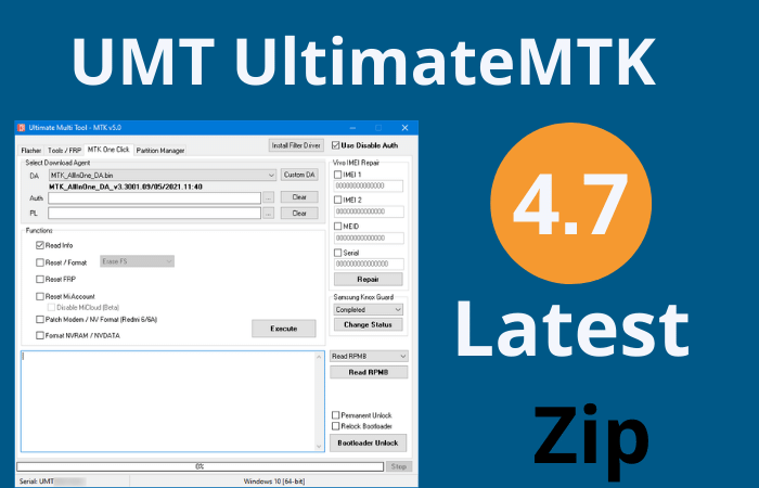 UMT UltimateMTK 4.7 Latest Setup Zip Download 2022