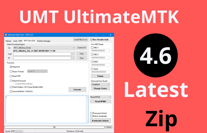 UMT UltimateMTK 4.6 Latest Setup Download link