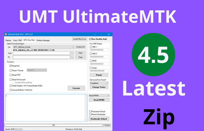 UMT UltimateMTK 4.5 Latest Zip Setup Download 